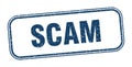 scam stamp. scam square grunge sign. Royalty Free Stock Photo