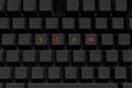 Scam warning message showing on computer keyboard