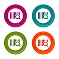 Scan Code icons. eCommerce signs. Shopping symbol. Colorful web button with icon. Royalty Free Stock Photo