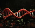 Scan of a DNA molecule with a barcode overlay Royalty Free Stock Photo