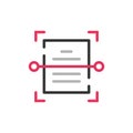 Scan document icon in flat style. Recognize text vector illustration on isolated background. File scanner sign business concept