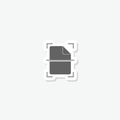 Scan document icon sticker isolated on gray background