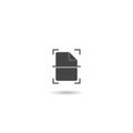 Scan document simple icon with shadow