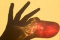 Scan of the hand of alien`s hand