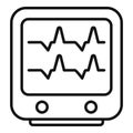 Scan heartrate monitor icon outline vector. General evaluation Royalty Free Stock Photo