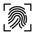 Scan vector thin line icon Royalty Free Stock Photo