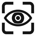 Scan iris eye icon simple vector. Access data system