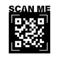 Scan me frame design, black vector icon with CTA Royalty Free Stock Photo
