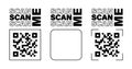 Scan me frame design, vector icons with CTA Royalty Free Stock Photo