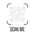 Scan me frame design, vector icons with CTA Royalty Free Stock Photo