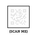 Scan me frame icon, vector box with CTA Royalty Free Stock Photo