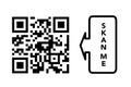 Scan me frame. QR code icon frame for mobile and web. Black and white Royalty Free Stock Photo