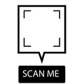 Scan me icon. Scan me frame with black square border, mobile phone Royalty Free Stock Photo