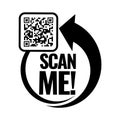 Scan me icon. Symbol or emblem. vector