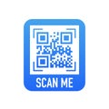 Scan me phone tag. Information icon vector. Bar code icon. Vector stock illustration. Royalty Free Stock Photo