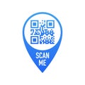 Scan me phone tag. Information icon vector. Bar code icon. Vector stock illustration. Royalty Free Stock Photo