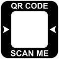 Scan me qr code, arrow logo mockup scanner qr code