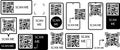 Scan me. QR code icon frame set for mobile and web. Black and white Royalty Free Stock Photo