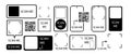 Scan me. QR code icon frame set for mobile and web. Royalty Free Stock Photo