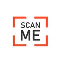Scan me sign icon