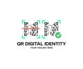 Scan QR code, ectronic, digital technology, barcode logo design. Qr code payment, Cashless technology, Digital money concept.