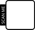 Scan qr code icon. QR code frame for scanning. Scan me phone tag. QR code for mobile app, payment, smartphone, pda Royalty Free Stock Photo