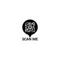 Scan QR code icon. QR code scan icon. Scan me bar code sign isolated on white background Royalty Free Stock Photo