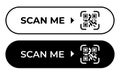 Scan qr code icon set. Scan me frame. Png buttons on transparent background Royalty Free Stock Photo