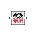 Scan QR Code Icon Vector Isolated on White Background Royalty Free Stock Photo