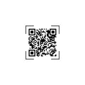 Scan QR code, symbol, app. Electronic , digital technology, barcode. Vector illustration.