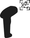 Scan the QR code using a barcode. Vector image. Royalty Free Stock Photo