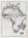 Scan of 18th to 19th-century vintage map in a textbook