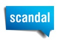 Scandal blue 3d speech bubble