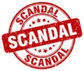 Scandal red grunge round vintage stamp Royalty Free Stock Photo