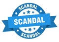 scandal round ribbon isolated label. scandal sign.
