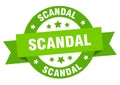 scandal round ribbon isolated label. scandal sign.