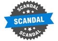 scandal sign. scandal circular band label. scandal sticker