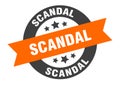 scandal sign. scandal round ribbon sticker. scandal