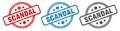 scandal stamp. scandal round isolated sign.