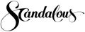 Scandalous - custom calligraphy text Royalty Free Stock Photo