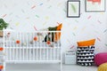 Scandi colorful baby`s bedroom