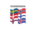 Scandinavia flags national symbol emblem nordic countries