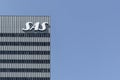 SAS Radisson hotel and logo in Copenhagen against the blue sky Royalty Free Stock Photo