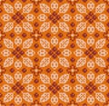 Scandinavian autumn Thanksgiving knitted seamless floral background pattern. Leaves berries