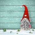 Scandinavian christmas traditional gnome, Tomte, illustration Royalty Free Stock Photo