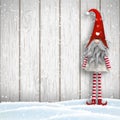 Scandinavian christmas traditional gnome, Tomte, illustration Royalty Free Stock Photo