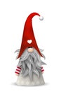Scandinavian christmas traditional gnome, Tomte, illustration Royalty Free Stock Photo