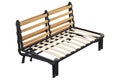 Scandinavian double folding bed frame. 3d render