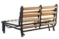 Scandinavian double folding bed frame. 3d render