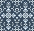 Scandinavian floral background, mid century wallpaper, seamless pattern,